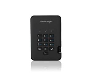 iStorage diskAshur2 256-bit 8TB USB 3.1 secure encrypted solid-state drive - Bla