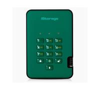 iStorage diskAshur2 3TB Secure Encrypted Hard Drive 256-bit USB 3.2 Green