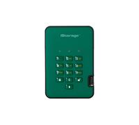 iStorage diskAshur2 HDD 3TB Green - Secure portable hard drive - Password protected - Dust & water resistant - Hardware Encryption