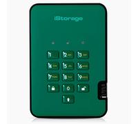 iStorage diskAshur2 HDD 3TB Green - Secure portable hard drive - Password protected - Dust & water resistant - Hardware Encryption