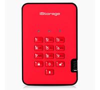 iStorage diskAshur2 SSD 128GB Red - Secure portable solid state drive - Password protected - Dust & water resistant - Hardware Encryption