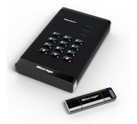 iStorage Hardware Encrypted Data Storage Bundle - datAshur BT 64GB Smartphone-Authenticated Encrypted USB Flash Drive & diskAshur3 1TB Portable Hard Drive for Secure Data Storage, Transfer, and Backup