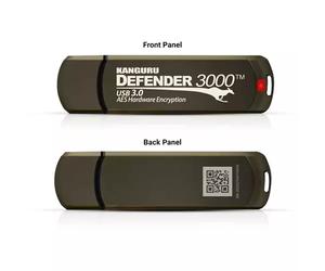 iStorage Kanguru Defender 3000 SuperSpeed USB 3.0 512 GB| Secure Flash Drive | FIPS 140-3 Level 3 pending FIPS 140-2 Level 3 Certified | AES-XTS 256-bit Hardware Encryption | TAA Compliant|