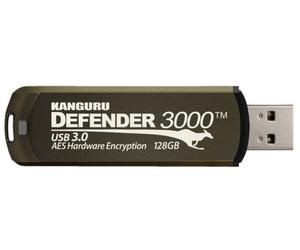 iStorage Kanguru Defender 3000™ SuperSpeed USB 3.0 | Secure Flash Drive | FIPS 140-3 Level 3 pending, FIPS 140-2 Level 3 Certified | AES-XTS 256-bit Hardware Encryption | TAA Compliant|