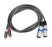 ISTOVO 1.5M Dual Male To Xlr Male Cable 2 Xlr To 2 Plug Adapter Hifi Stereo Audio Extension Cable for Miniphone Speaker