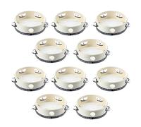 ISTOVO 10 Pcs 6 inch Musical Tambourine Tamborine Drum Round Percussion Gift for KTV Party