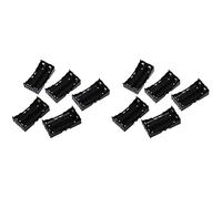 ISTOVO 10 Pcs Black Plastic 2 x 3.7V 18650 Batteries 4 Pin Battery Holder Case