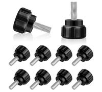 ISTOVO 10 PCS Mount Screws M 4 X 10 mm Knurled Thumbscrews Mechanical Door Fastening with Carbon Steel Thread