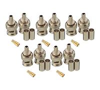 ISTOVO 10 Sets 3-Piece BNC Male RG58 Plug Crimp Connectors