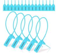 ISTOVO 1000 Pcs Plastic Tamper Seals Tags Security Tags Seals Safety Numbered Zip Ties Labels Light Blue Easy to Use