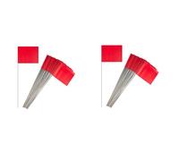 ISTOVO 100Pack Marking Flags, Red Yard Flags 15x4x5Inch, Marker Flags, Lawn Flags Markers, Irrigation Flags, Landscape Flags