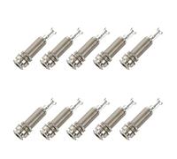 ISTOVO 100PCS Guitar Pickup Endpin Output Jack Nickel Strap Lock Chrome