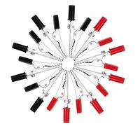 ISTOVO 10Pcs Red and Black Alligator ClipsTerminal Test Clamps Small Metal Electrical Clamps for Car Electrical Testing Battery