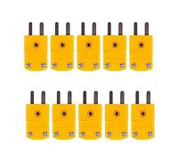 ISTOVO 10Pcs RTD Circuits K Type Temperature Sensor Thermocouple Plugs Yellow