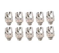 ISTOVO 10X Jack 6.5 Two-Channel Audio Cable Connector Plug Socket with A Switch Stereo 6.5 Female for Guitar