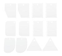 ISTOVO 12 Pcs Plastic Clay, 2 Set Pottery Tools Soft Carving Scraper Kit Clay Sculpting Tools for Beginners Pottery Modeling A