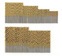 ISTOVO 120 Pcs Titanium Drill Bit Set HSS Drill Bits for Metal, Steel, Wood, Plastic, Copper, Aluminum Alloy, 1mm to 3.5mm