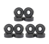 ISTOVO 12X High-Speed 608RS Hybrid Black Ceramic Bearings Skateboard Bearings Ceramic Plastic Arc 608 Bearings