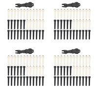 ISTOVO 144 Pieces Acoustic Guitar Bridge Pins Pegs in White and Black with 1 Piece Bridge Pin Puller Remover in Guitar