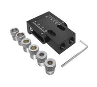 ISTOVO 15-Degree Angle Woodworking Oblique Hole Locator 8Pc Angle Drill Guide Set DIY Carpentry Tools for Woodworking Tools