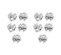 ISTOVO 15 Pcs 304 Stainless Steel Saddle Clamp Cable Clip for 3/25 inch 3mm Wire Rope