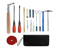 ISTOVO 16-Piece Set Professional Piano Tuning Kit Wooden Handle Fixed Tuning Wrench with Bag