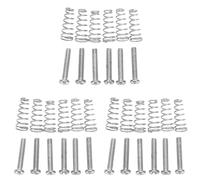 ISTOVO 18 Pcs Electric Guitar Tremolo Bridge String Saddles Mount Adjust Conical Spring and Screws Silver