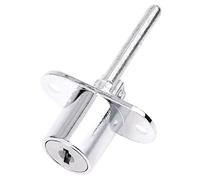 ISTOVO 19mm Cylinder Head Diameter Silver Tone Metal Drawer Plunger Lock with 2 Keys