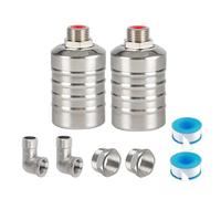 ISTOVO 2 Pack 1/2inch 3/4inch Auto Fill Shut Off Water Tank Float Valve, 304 Stainless Steel Water Level Control Valve