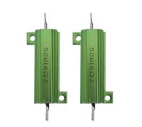 ISTOVO 2 Pcs Chassis Mount Green Wirewound Aluminium Housed Resistor 50W 16 Ohm