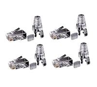 ISTOVO 200Pcs Cat6 RJ45 Connector UTP Cable Ethernet Jack 8P8C Network CAT 6 Modular Plugs with 6.5mm RJ45 Caps