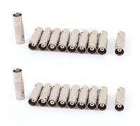 ISTOVO 20Pcs BNC Female CCTV RG59 Coaxial Cable Connector Adapter