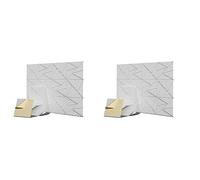 ISTOVO 24 Pack Acoustic Panels with Self-Adhesive, 12X 12X 0.4Inch Sound Proof Foam Panels,Sound Panels High Density, White