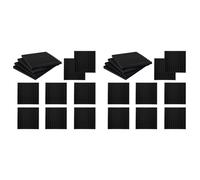 ISTOVO 24 Pack Self-Adhesive Acoustic Panels, Sound Proof Foam Panels, High Density Soundproofing Wall Panels for Home(Black)