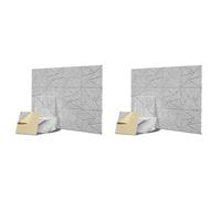 ISTOVO 24Pack Acoustic Panels with Self-Adhesive, 12X 12X 0.4Inch Sound Proof Foam Panels,Sound Panels High Density,Silver Grey