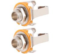 ISTOVO 2Pcs 1/4 inch 6.35Mm Stereo Input Jack Plug Socket For Electric Guitar, Guitar Pickup Output Jack, Guitar Parts