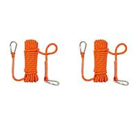 ISTOVO 2pcs 10M Rock Climbing Rope Diameter 12 mm Heavy Duty Tree Climbing Rope Fire Escape Safety Rope with 4 Carabiners