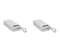 ISTOVO 2Pcs 16X18650 Battery Storage Box PD QC3.0 Quick Charge DIY Power Bank Box Case 18650 Battery Holder Box White