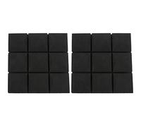 ISTOVO 2Pcs 25X25X5cm Wallpaper Sticker Practical Acoustic Foam Panel Sound Stop Absorption Sponge Solid Sponge (Black)
