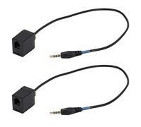 ISTOVO 2pcs 3.5mm Male Jack to RJ9 4P4C Female Adapter Converter Extension Cable Wire for Telephone Adapter Cable