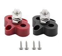 ISTOVO 2Pcs 5/16 Inch DC 48V Busbar Power Terminal Block M8 Positive Negative Power Distribution Stud for RV Ship Boat