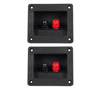 ISTOVO 2PCS 90X78mm Square Binding Post Type Speaker Box Terminal Cup Wire Connector Board