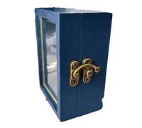 ISTOVO 2PCS Miniature Bookshelf Pocket Anxiety Bookshelf Wooden Tiny Book Library Stress Reliever Bookshelf