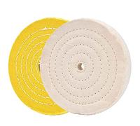 ISTOVO 2Pcs Polishing Discs Polishing Wheel Kit 150mm Polishing Wheel Set for Table Buffer Polisher with 12.7mm Mandrel Hole