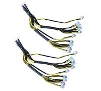 ISTOVO 2X 1200W 1600W Output Wire New 10 Pin PCIE Powers Connector for Bitmain APW7 + APW3 PSU L3 D3