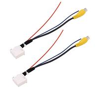 ISTOVO 2X 16 Pin Car Rear View Camera Adapter Cable Parking Backup Camera Video Cable Adapter for 7Th