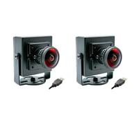 ISTOVO 2X 160 Degree Wide Angle 1.8mm Fisheye 2K HD PC Webcam Plug & Play 30fps 2560x1440 High Speed Video Live Computer Camera