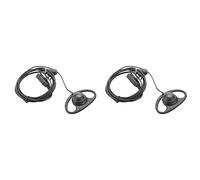 ISTOVO 2X 2 Pin Advanced D Shape Clip-Ear Ptt Headset Earpiece Mic 2 Way Radios GP88S GP300 GP68 GP2000 GP88