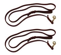 ISTOVO 2X 2M Long Leather Braided Pet Dog Walk Traction Collar Strap Training Leash Lead