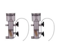 ISTOVO 2X 600L/H Mini Aquarium Marine Fish Coral Tank Internal Hang on Air Driven Protein Skimmer with Wood Air Stone Tubing